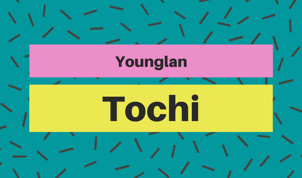 Pink Yellow Confetti Name Tag